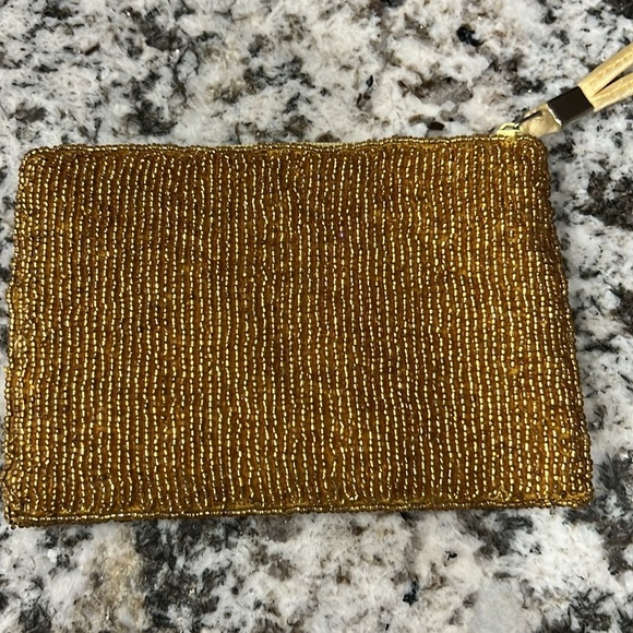 Vintage Angel Purse Beaded Ermo Wristlet Bag Coin Gold Christmas Holiday - Picture 4 of 9